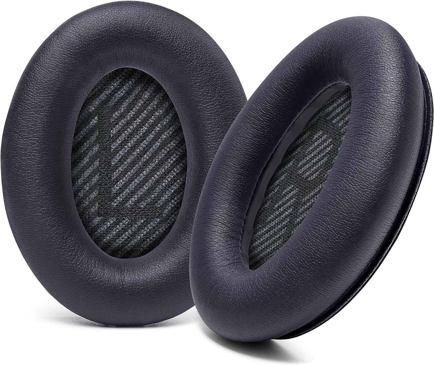 WC Wicked Cushions Upgraded Replacement Ear Pads for Bose QC35 & QC35ii (QuietComfort 35) Headphones & More - Softer Leather, Luxurious Memory Foam, Added Thickness, Extra Durability | Midnight Blue