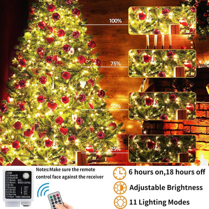 Haili Halloween Lights Outdoor, 105 FT 300 LED Halloween String Lights with Memory Function, Plug in 8 Mode String Lights for Halloween,Christmas,Party, Patio, House Decoration (Purple Orange)