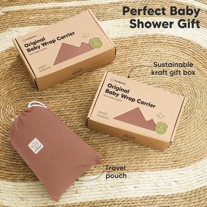 KeaBabies Baby Wrap Carrier - All in 1 Original Baby Carrier Newborn To Toddler Sling, Easy to Wear, Hands Free Bonding, Lightweight, Breathable Infant Wraps (Trendy Black)