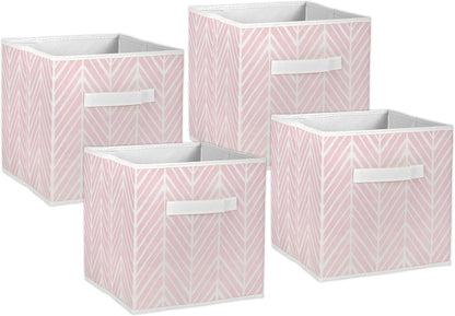 DII Foldable Fabric Storage Containers for Nurseries, Offices, Closets, Home Decor, Cube Organizers & Everyday Storage Needs, (Large - 11 x 11 x 11) Scroll Nautical Blue - Set of 2