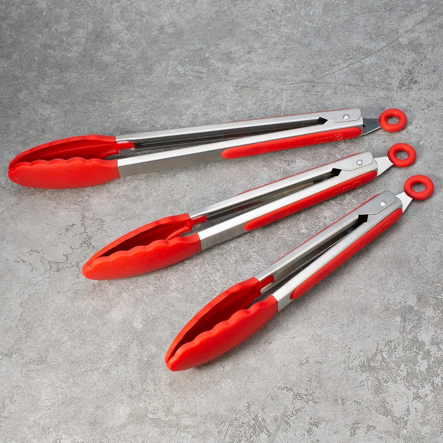 Purilite Select Silicone &amp; Stainless Steel Kitchen Tongs