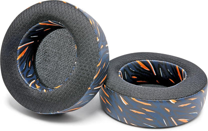 WC Freeze Virtuoso - Hybrid Fabric Cooling Gel Replacement Earpads for Corsair Virtuoso Gaming Headset, Made by Wicked Cushions, Improved Durability, Thickness and Sound Isolation |Navy Tiger