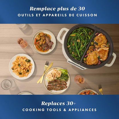 Crock-Pot MultiMeal Multicooker and Programmable Slow Cooker, With Extra 8-Qt. Cooking Pot, Oat Milk