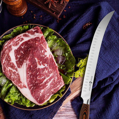 TUO Boning Knife - Razor Sharp Fillet Knife - High Carbon German Stainless Steel Kitchen Cutlery - Pakkawood Handle - Luxurious Gift Box Included - 7 inch - Fiery Phoenix Series