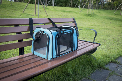 NextFri Soft Sided Carrier for Cats Dogs,TSA Airline Approved Collapsible Travel Pet Carrier (Magenta, Medium)