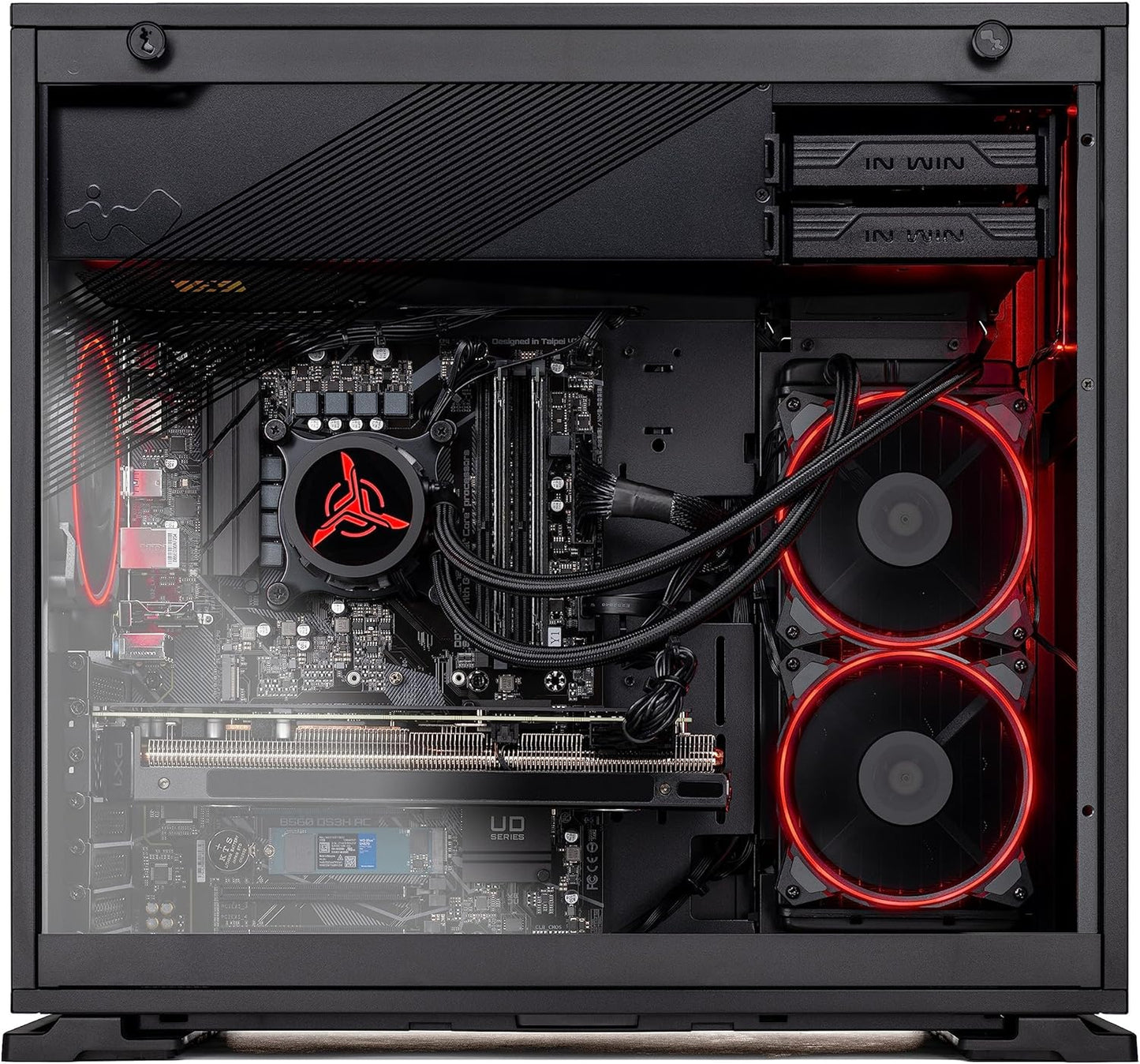 Skytech Shadow Gaming PC Desktop, Ryzen 5 5600 3.5 Ghz (4.4GHz Turbo Boost), AMD RX 6600 8GB GDDR6, 1TB SSD, 16GB DDR4 RAM 3200, 650W Gold PSU, Wi-Fi, Win 11 Home