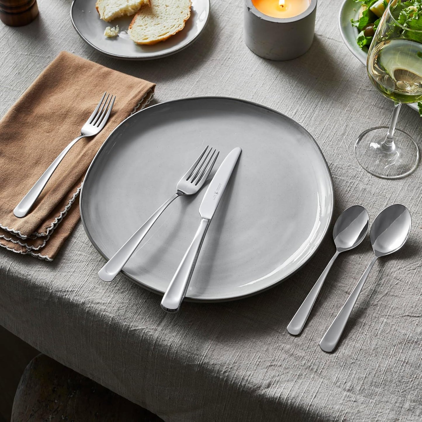 Zwilling J.A. Henckels Flatware Set, Silver Silvano 45pc Set, Regular