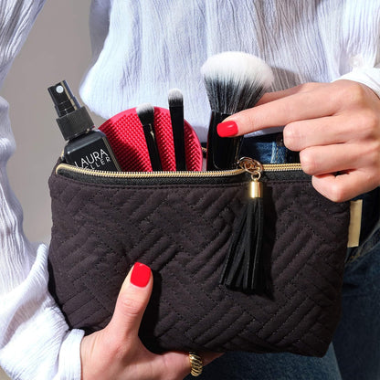 LAURA GELLER NEW YORK Dual-Ended Blush + Bronzer Brush - Blush Bronzer Contour Face Makeup Brush