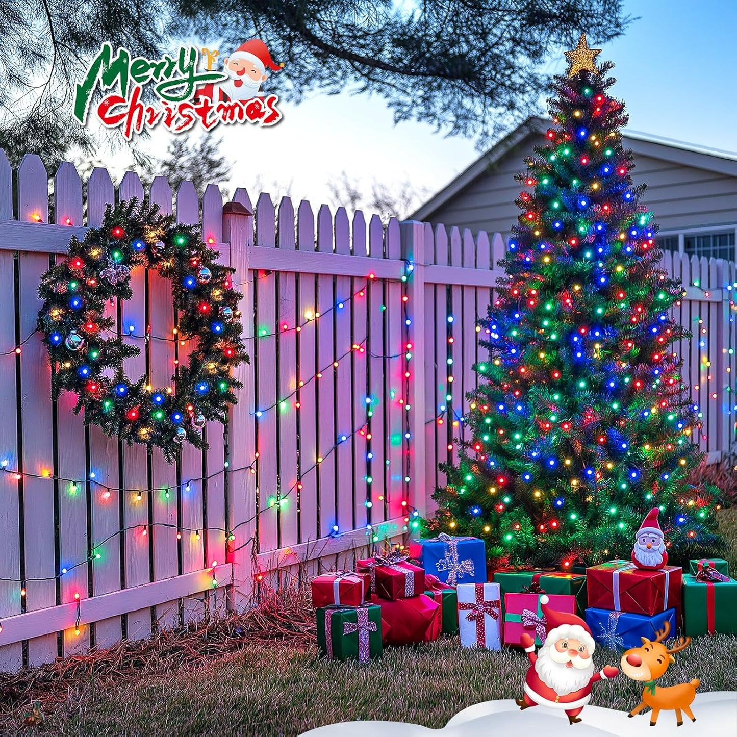 JMEXSUSS 2 Pack 75.5ft Orange Solar Christmas Lights, Total 400 LED Solar String Lights Outdoor Waterproof, 8 Modes Orange Halloween Lights for Tree Patio Garden Thanksgiving Halloween Decorations