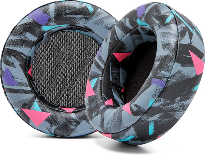 WC Upgraded Replacement Earpads for Corsair Virtuoso RGB Wireless Gaming Headset Made by Wicked Cushions | Improved Durability, Thickness, Softer Leather, and Sound Isolation | (Black Camo)