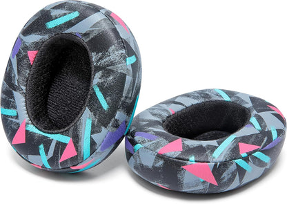 WC Replacement Earpad Cushions for Skullcandy Hesh 3 & Crusher Over-Ear Headphones Made by Wicked Cushions | Improved Durability and Thickness for Improved Comfort and Noise Isolation | 90's Black