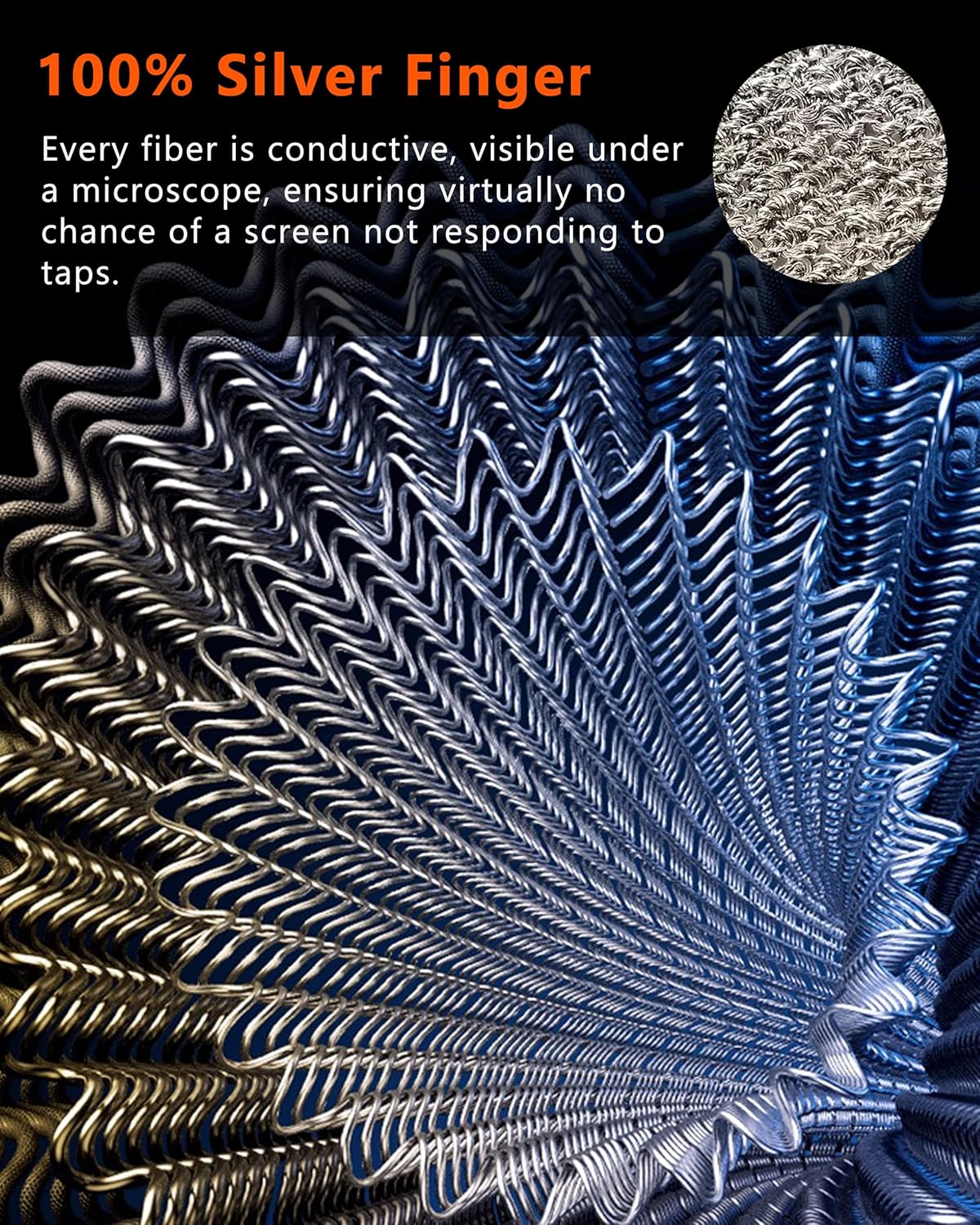 ACEDAYS Gaming Finger Sleeves,100% Visible Silver Fibers,Just Right Pressure/Breathable/Sweatproof,Gaming Gloves for PUBG Mobile/Knives Out/Call of Duty Mobile（10pcs） M