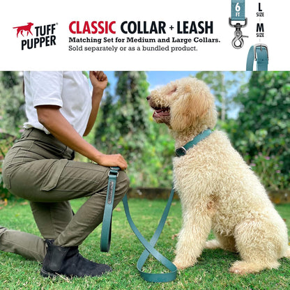 Tuff Pupper Classic Heavy Duty Dog Collar | 10x Stronger Than Leather | 100% Waterproof & Odor Proof Dog Collar | Tough Rust-Proof All Metal Hardware