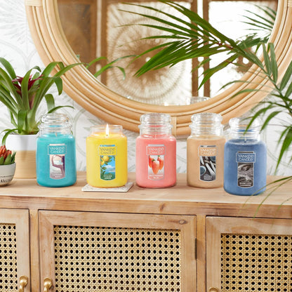 Yankee Candle Scented Candle, Sage & Citrus, Original Large Jar Candle, 110-150 Hours of Burn Time, 22 oz.