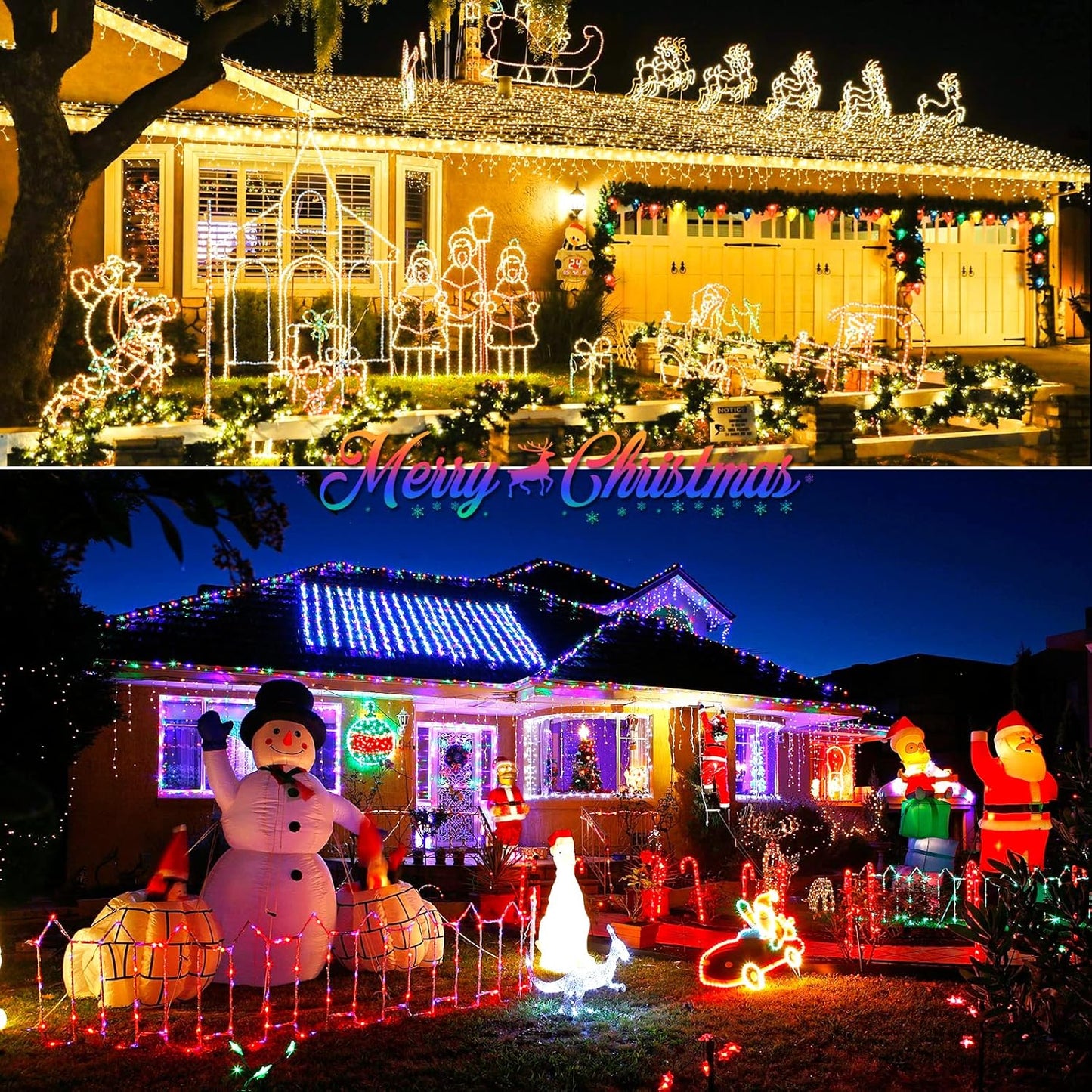 JMEXSUSS 2 Pack 75.5ft Orange Solar Christmas Lights, Total 400 LED Solar String Lights Outdoor Waterproof, 8 Modes Orange Halloween Lights for Tree Patio Garden Thanksgiving Halloween Decorations