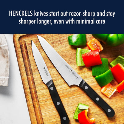 HENCKELS Solution Razor-Sharp 16-pc Self Sharpening Knife Block Set, Chef Knife, Bread Knife, Steak Knife, German Engineered Informed by 100+ Years of Mastery