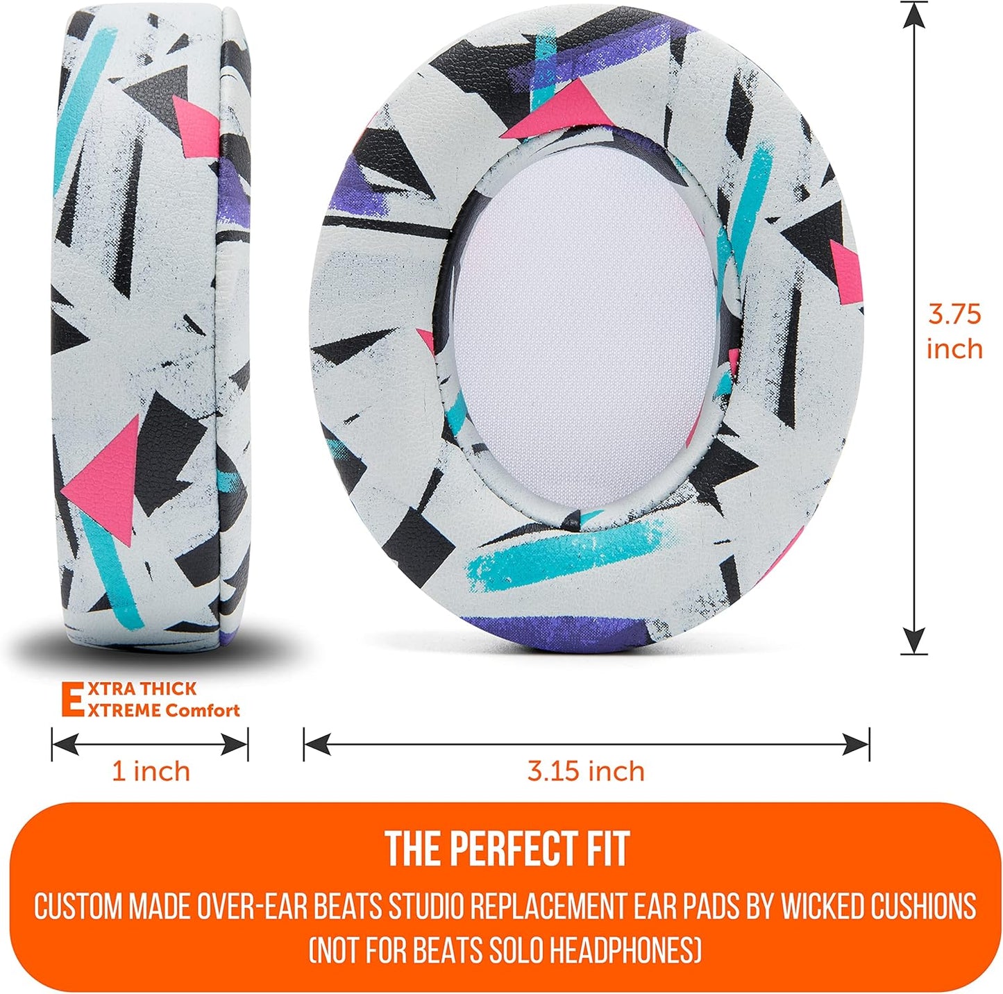 WC Wicked Cushions Replacement Ear Pads for Beats Studio 2 & 3 (B0501, B0500) Wired & Wireless | Does NOT Fit Beats Solo | Softer PU Leather, Enhanced Foam & Stronger Adhesive | Emerald Tide