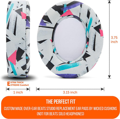 WC Wicked Cushions Replacement Ear Pads for Beats Studio 2 & 3 (B0501, B0500) Wired & Wireless | Does NOT Fit Beats Solo | Softer PU Leather, Enhanced Foam & Stronger Adhesive | Emerald Tide