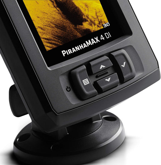 Humminbird 410160-1 PIRANHAMAX 4 DI (Down Imaging) Fish Finder, Black - PuriLite
