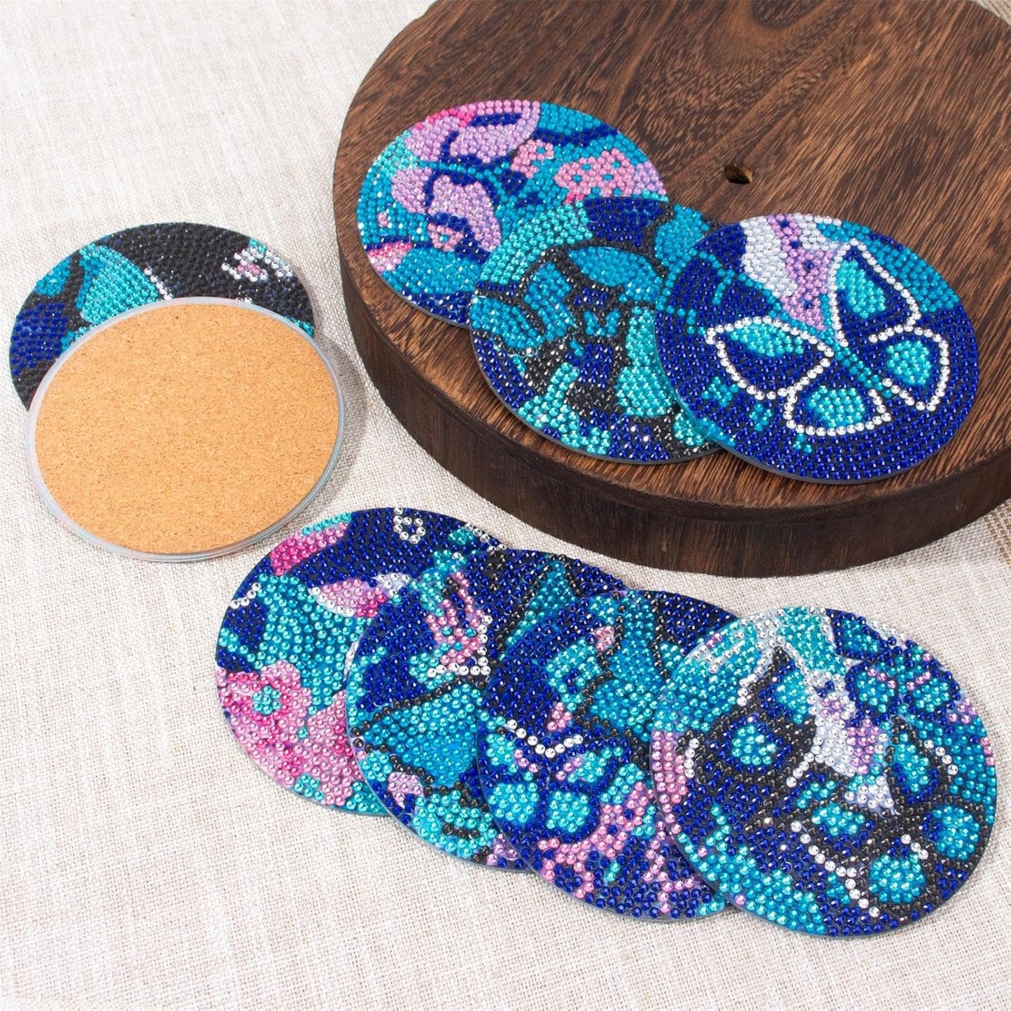 Purilite Select Cat Diamond Art Coasters Kit