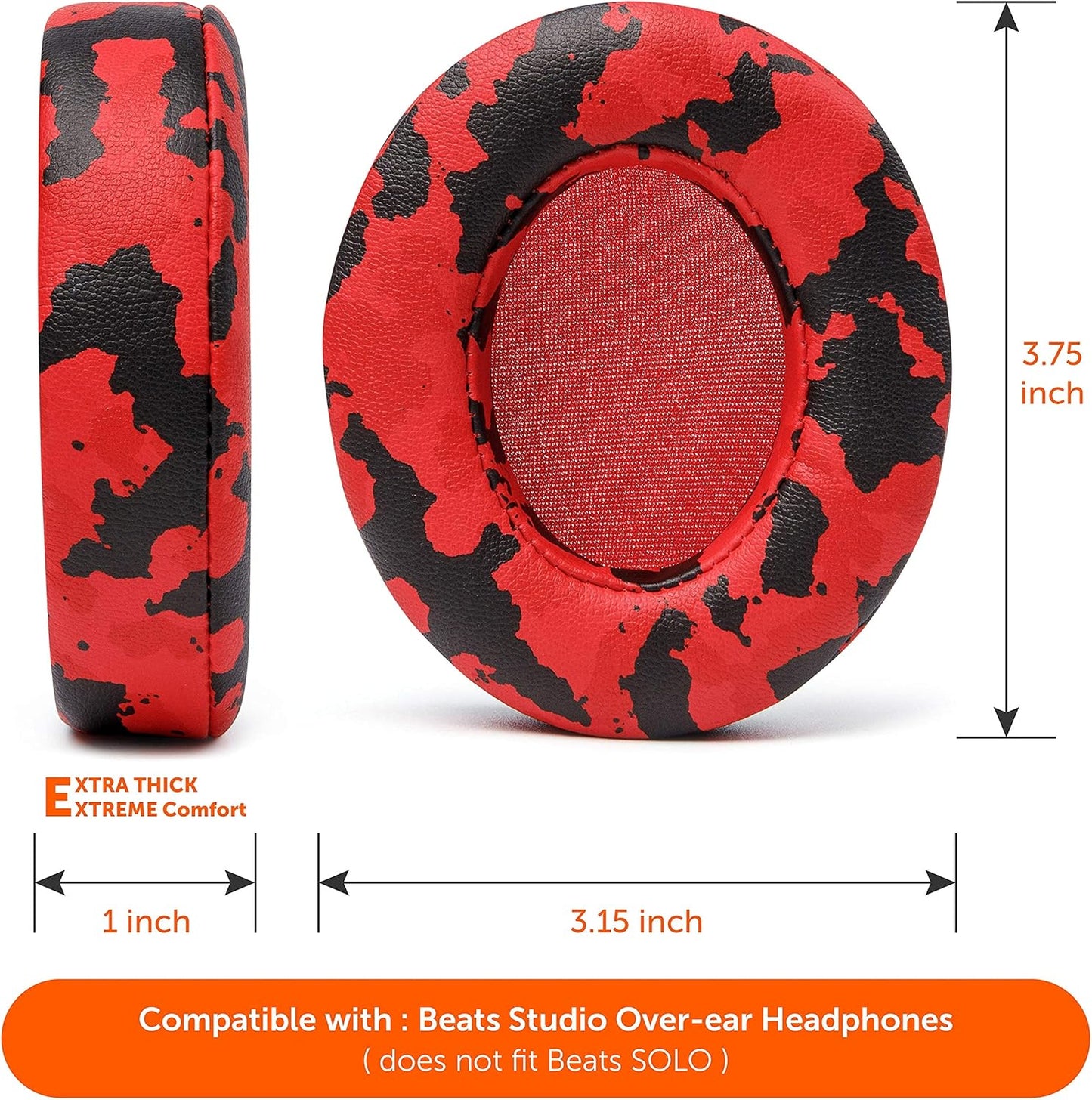 WC Wicked Cushions Replacement Ear Pads for Beats Studio 2 & 3 (B0501, B0500) Wired & Wireless | Does NOT Fit Beats Solo | Softer PU Leather, Enhanced Foam & Stronger Adhesive | Emerald Tide