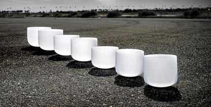 TOPFUND F Note Crystal Singing Bowl Heart Chakra 8 inch with Heavy Duty Carrying Case and Suede Striker