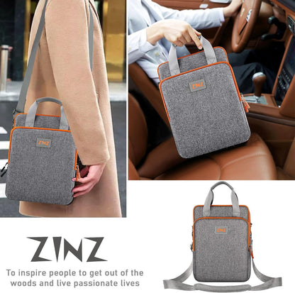 ZINZ Slim & Expandable Case 12.9 13 inch Travel Laptop Shoulder Bag for MacBook Air 13" M3/M2/M1, MacBook Pro 13" M2/M1, iPad Pro 12.9"/13"/11", iPad Air 13",L01G03 - PuriLite