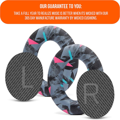 WC Wicked Cushions Upgraded Replacement Ear Pads for Bose QC35 & QC35ii (QuietComfort 35) Headphones & More - Softer Leather, Luxurious Memory Foam, Added Thickness, Extra Durability | Midnight Blue