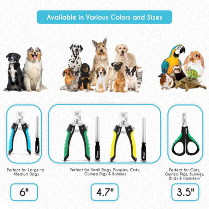 Candure Cat Nail Clippers Stainless Steel Cat Claw Trimmers for Rabbits,Guinea Pigs, Birds, Puppies, Kittens and Small Animals- Pet Nail Clippers for Professional and Home Use (Black)