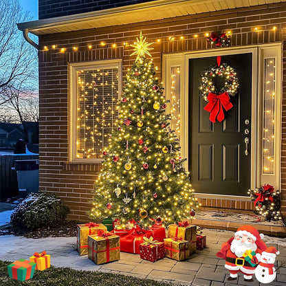 JMEXSUSS 2 Pack 75.5ft Orange Solar Christmas Lights, Total 400 LED Solar String Lights Outdoor Waterproof, 8 Modes Orange Halloween Lights for Tree Patio Garden Thanksgiving Halloween Decorations