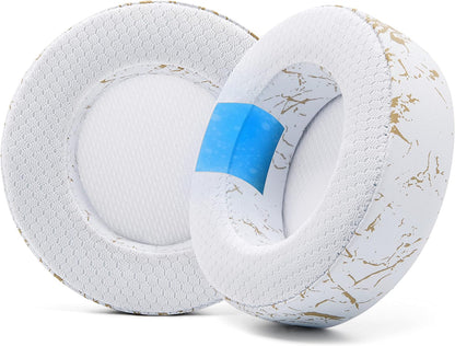 WC Freeze Virtuoso - Hybrid Fabric Cooling Gel Replacement Earpads for Corsair Virtuoso Gaming Headset, Made by Wicked Cushions, Improved Durability, Thickness and Sound Isolation | Cyan Prism