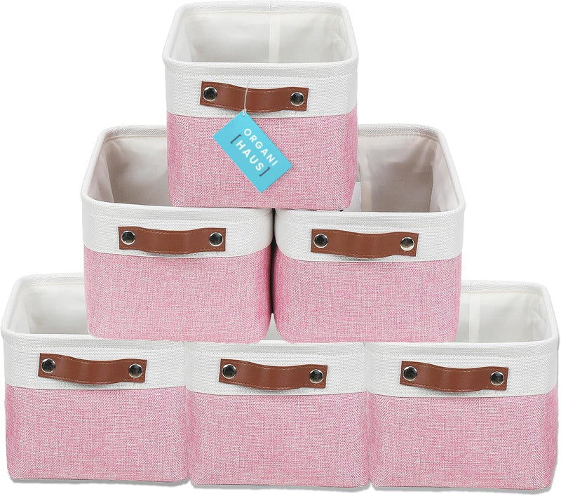 OrganiHaus Large Fabric Storage Baskets for Shelves 3 Pack, 15x11in Closet Storage Bins for Shelves, Cloth Baskets, Fabric Storage Cubes, Linen Closet Organizers, Fabric Basket, White Basket