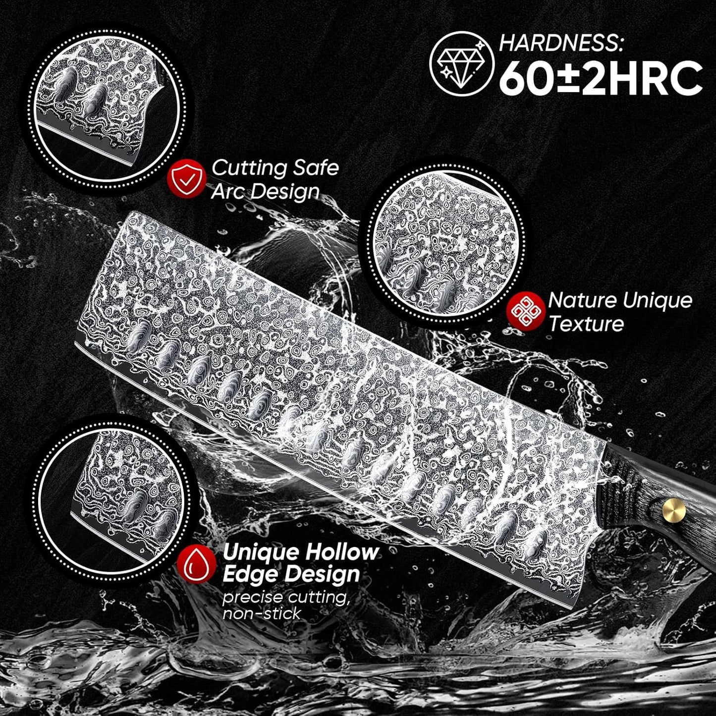 Purple Dragon Damascus Fish Fillet Knife - 7 inch Flexible Boning Knife with VG10 Core, Kitchen Slicing Knife with Full Tang Handle, Birthday Dad Mom Gift