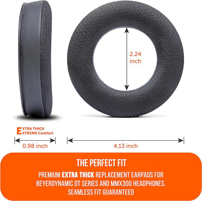 WC Freeze DT770 - Cooling Gel Ear Pads for Beyerdynamic DT770, DT990, DT880, MMX300, DT1770, DT1990 Headphones | Sport Fabric Exterior, Noise Isolation, Enhanced Foam, Cooler for Longer | Black
