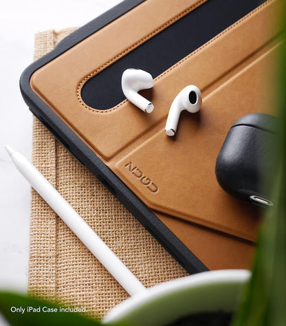 ZUGU iPad Pro 12.9 Case 2022/2021 6th & 5th Generation - Ultra Slim Protective Cover - Wireless Apple Pencil Charging - Convenient 10-Angle Magnetic Stand & Auto Sleep/Wake [ Black ]