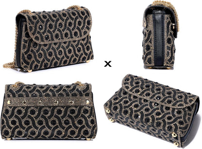 MUDUO Elegant Rhinestone Evening Bags Clutch Bags- evening Purse Evening Clutch Bag for for Wedding Cocktail Prom Party - PuriLite