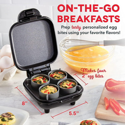 DASH Deluxe Sous Vide Style Egg Bite Maker with Silicone Molds for Breakfast Sandwiches, Healthy Snacks or Desserts, Keto & Paleo Friendly, (1 large, 4 mini) - Aqua