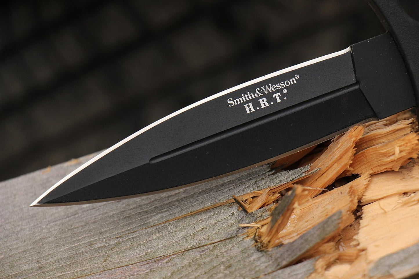 Smith & Wesson SWHRT9B 9in High Carbon S.S. Fixed Blade Knife with 4.7in Dual Edge Blade and TPE Handle for Outdoor, Tactical, Survival and EDC, Multi