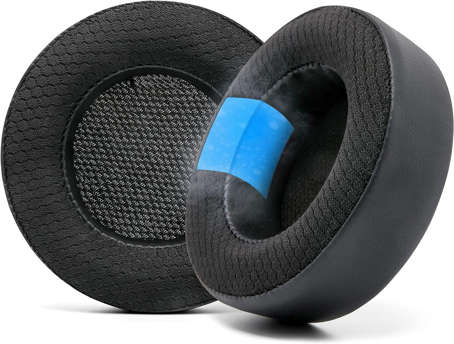 WC Freeze Virtuoso - Hybrid Fabric Cooling Gel Replacement Earpads for Corsair Virtuoso Gaming Headset, Made by Wicked Cushions, Improved Durability, Thickness and Sound Isolation |90s Black