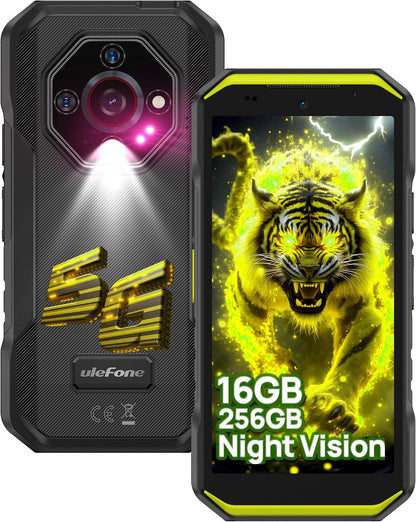 5G Rugged Phone, Ulefone Armor X32 Pro Unlocked Smartphone, MTK Dimensity 6300, 16+256GB, 64MP/25MP Night Vision, Android 14, Widevine L1, 5G WiFi Hotspot, 5.65” 90Hz, 5500mAh, NFC/GPS - Black