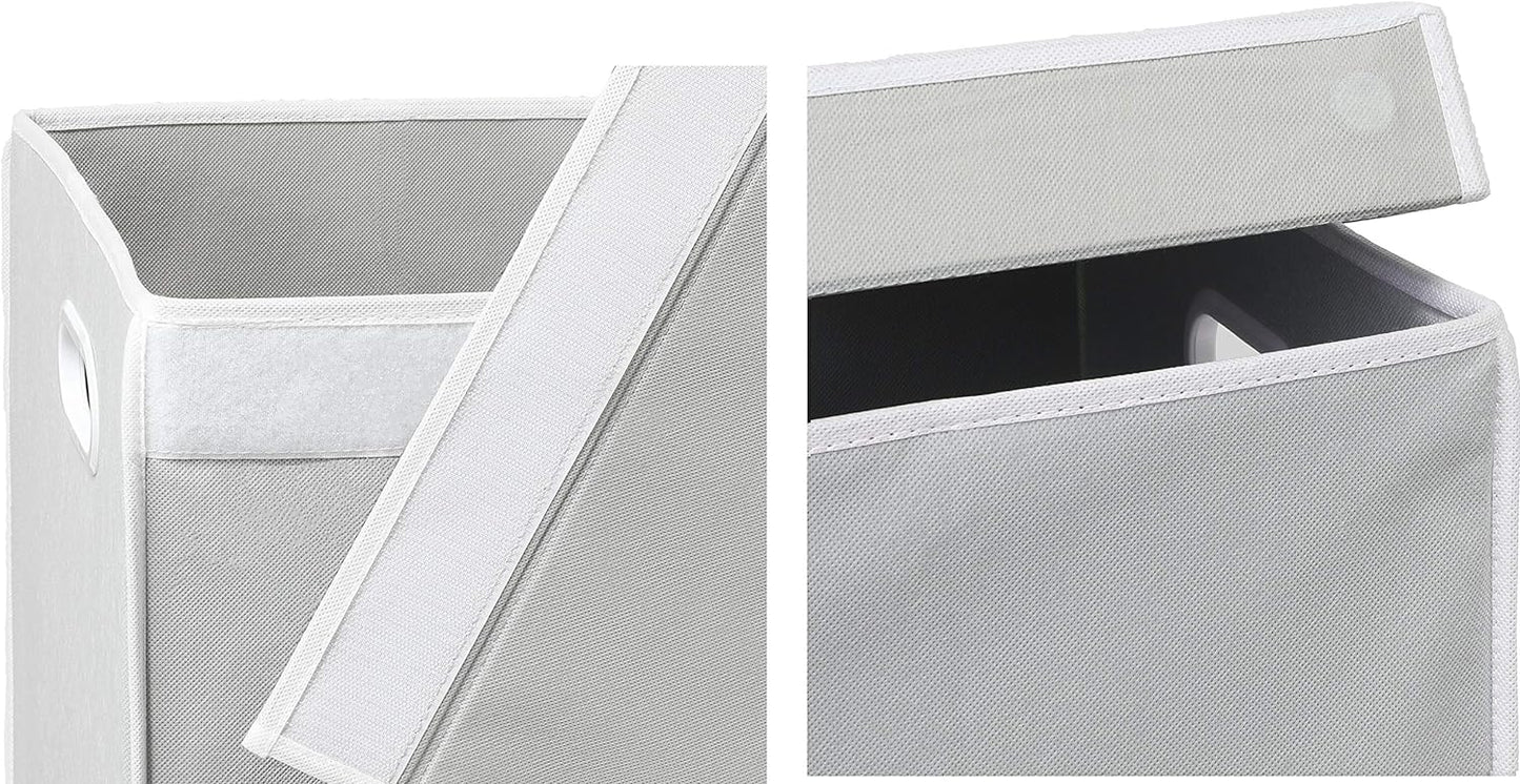 SimpleHouseware Double Laundry Hamper with Lid and Removable Laundry Bags, Beige