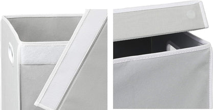 SimpleHouseware Double Laundry Hamper with Lid and Removable Laundry Bags, Beige