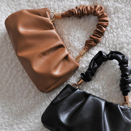 Cloud Pouch Bag Women Shoulder Handbag Soft Vegan Leather Vintage Hobo Chain Cross body Bag