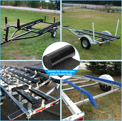 12inch x 20ft Boat Trailer Bunk Carpet - Marine Trailer Bunk Carpet - Trailer Boat Bunk Padding for Outdoor Boat Trailer Jet Ski Ramp Garage Dock