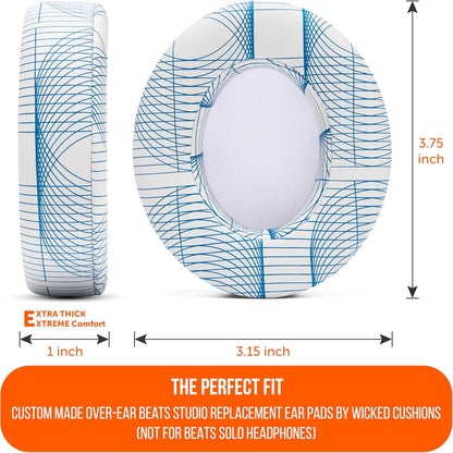 WC Wicked Cushions Replacement Ear Pads for Beats Studio 2 & 3 (B0501, B0500) Wired & Wireless | Does NOT Fit Beats Solo | Softer PU Leather, Enhanced Foam & Stronger Adhesive | Black Floral