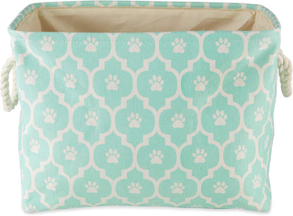 DII Bone Dry RoundSmall Pet Toy and Accessory Storage Bin, 12"(Dia) x9(H), Collapsible Organizer Storage Basket for Home Decor, Pet Toy, Blankets, Leashes and Food-Gray Stripes
