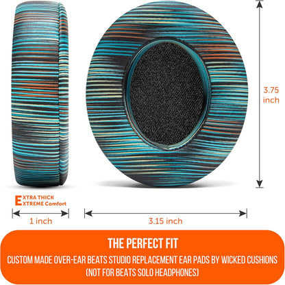 WC Wicked Cushions Replacement Ear Pads for Beats Studio 2 & 3 (B0501, B0500) Wired & Wireless | Does NOT Fit Beats Solo | Softer PU Leather, Enhanced Foam & Stronger Adhesive | Black