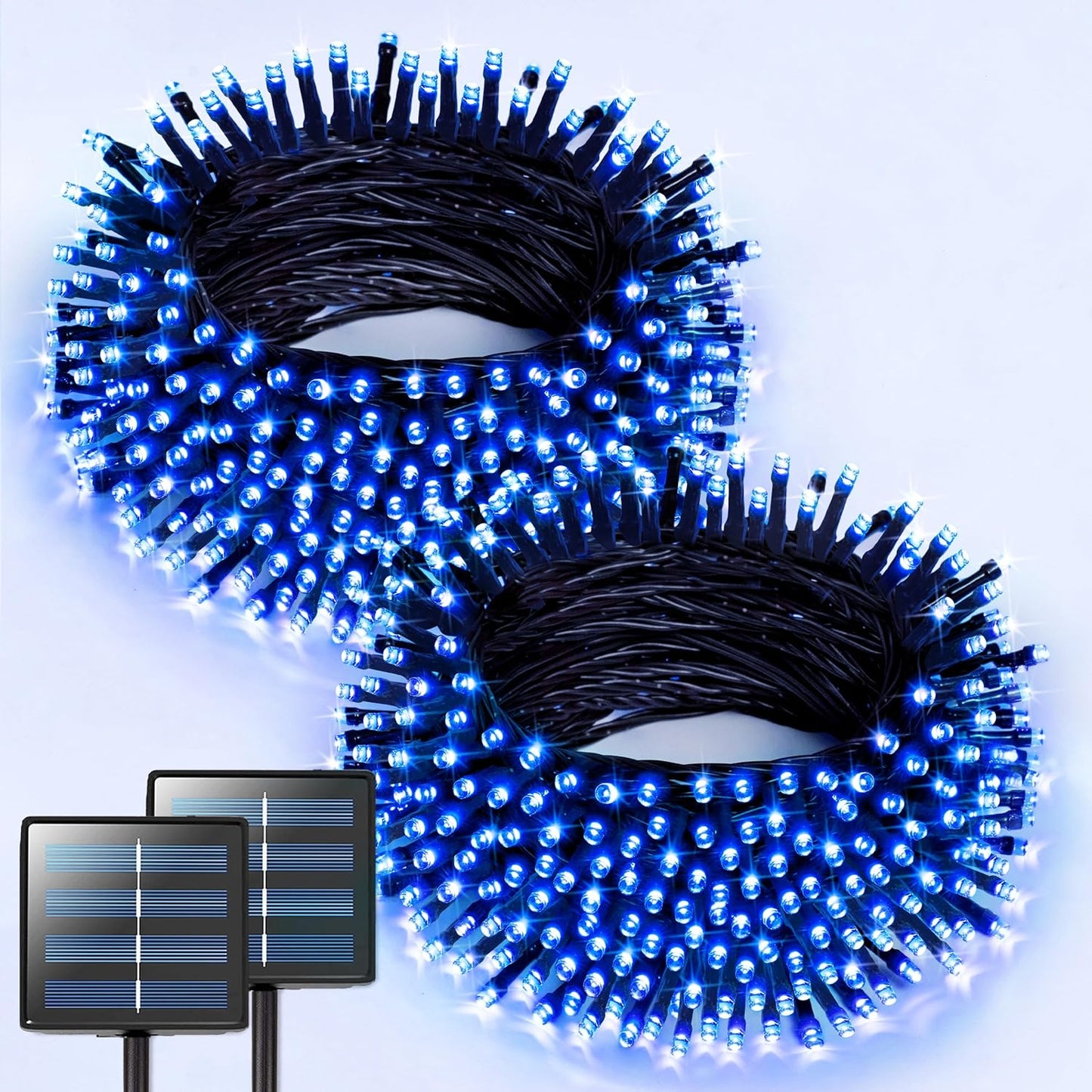 JMEXSUSS 2 Pack 75.5ft Orange Solar Christmas Lights, Total 400 LED Solar String Lights Outdoor Waterproof, 8 Modes Orange Halloween Lights for Tree Patio Garden Thanksgiving Halloween Decorations