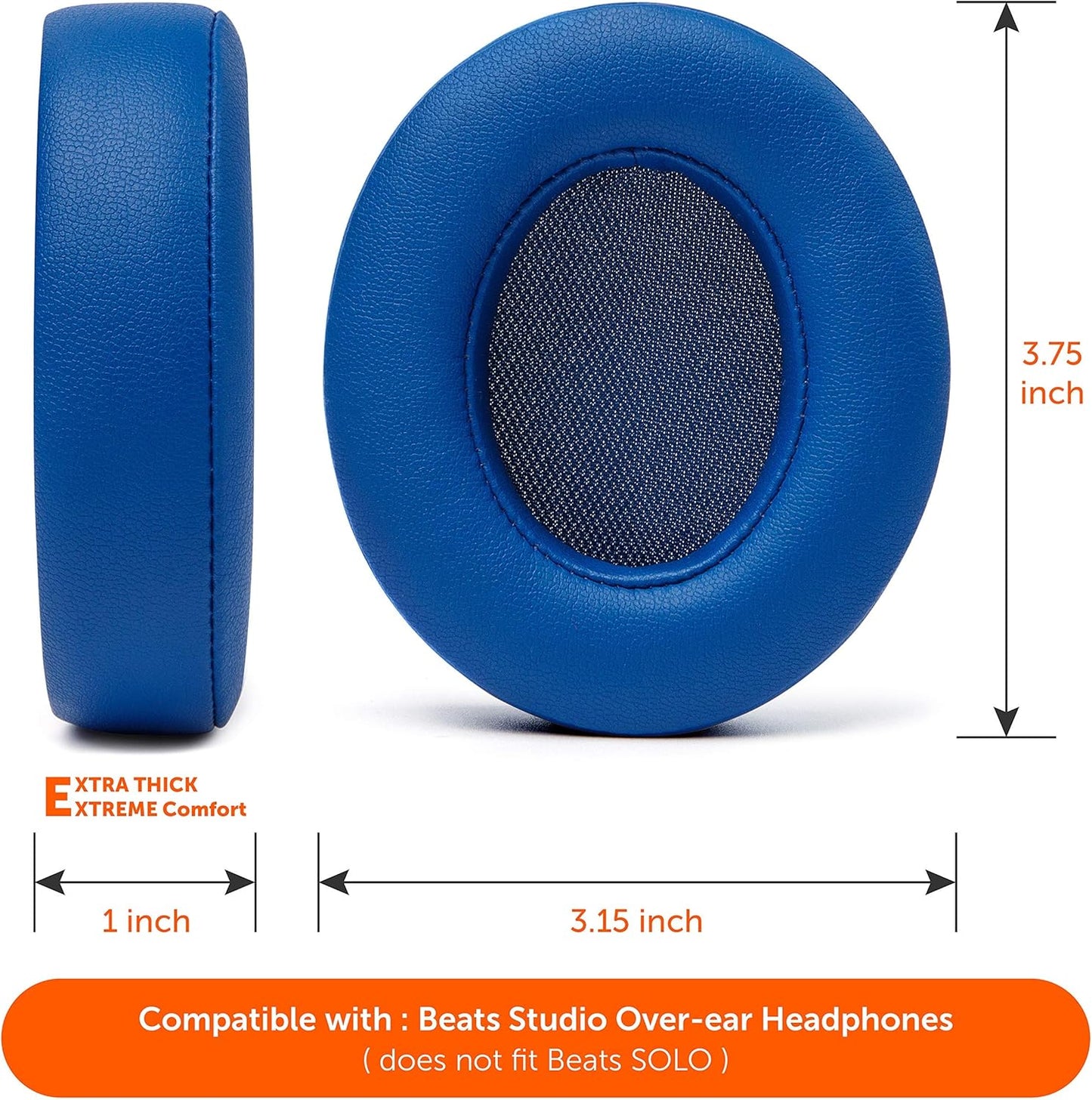 WC Wicked Cushions Replacement Ear Pads for Beats Studio 2 & 3 (B0501, B0500) Wired & Wireless | Does NOT Fit Beats Solo | Softer PU Leather, Enhanced Foam & Stronger Adhesive | Emerald Tide