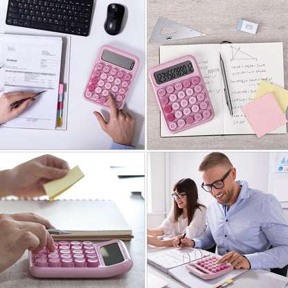 Mr. Pen- Mechanical Switch Calculator, 12 Digits, Large LCD Display, Orange With Big Buttons, Desktop, Cute and Aesthetic Design